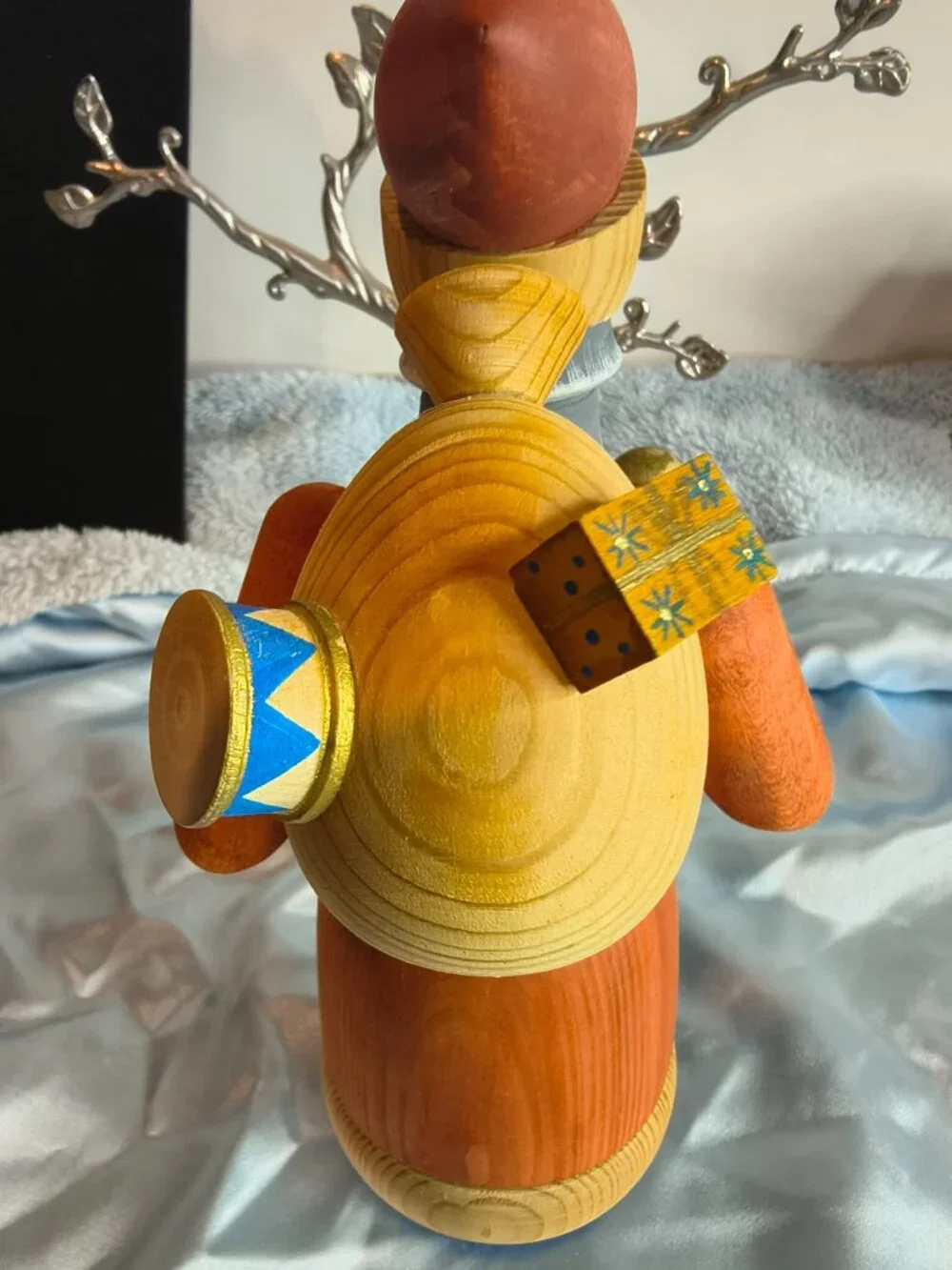 Vintage Wooden German Santa Smoker